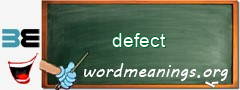 WordMeaning blackboard for defect